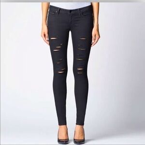 NWT DSTLD womens distressed mid rise skinny jeans sz.29x28